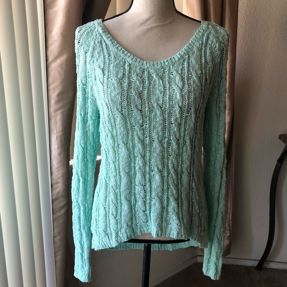 Abercrombie & Fitch Turquoise Knit Sweater